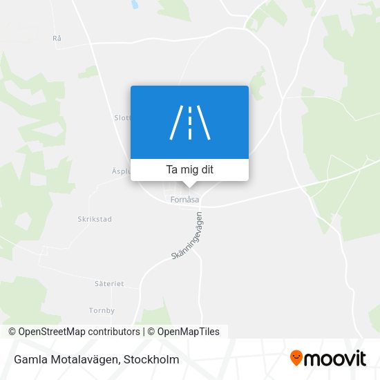Gamla Motalavägen karta