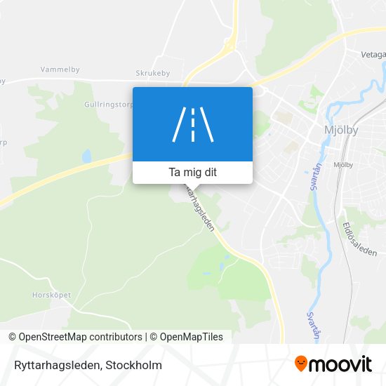 Ryttarhagsleden karta