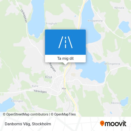 Danboms Väg karta
