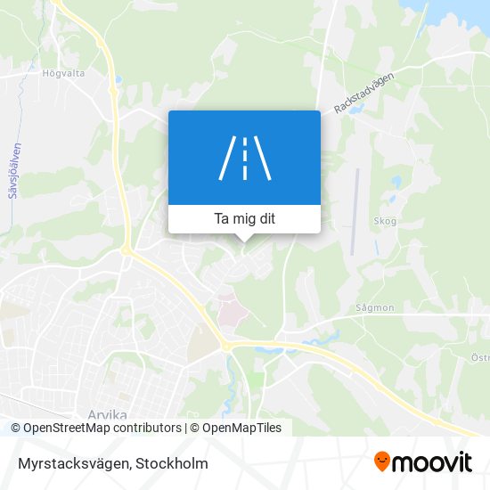 Myrstacksvägen karta