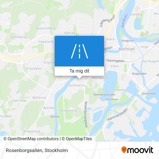 Rosenborgsallén karta