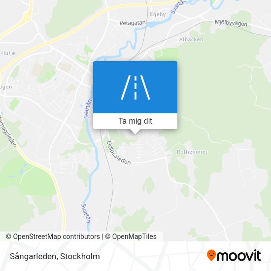 Sångarleden karta