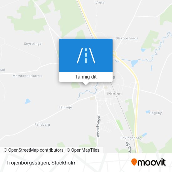 Trojenborgsstigen karta