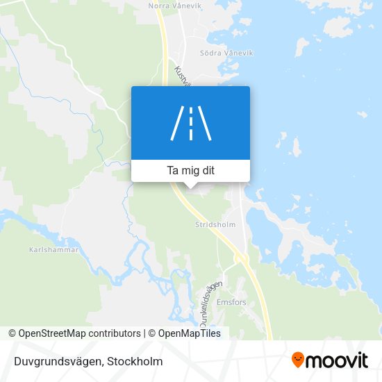 Duvgrundsvägen karta