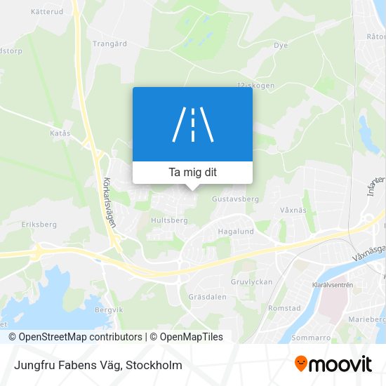 Jungfru Fabens Väg karta