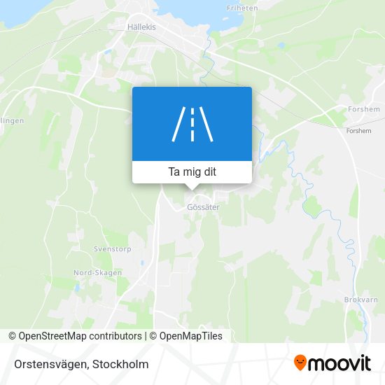 Orstensvägen karta