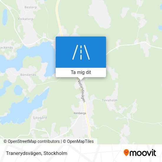 Tranerydsvägen karta