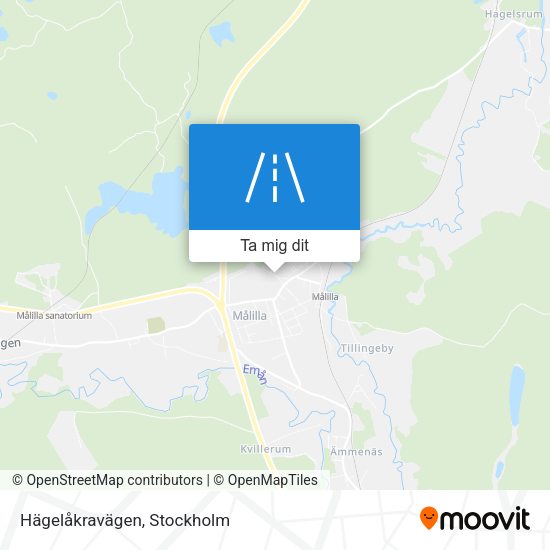 Hägelåkravägen karta