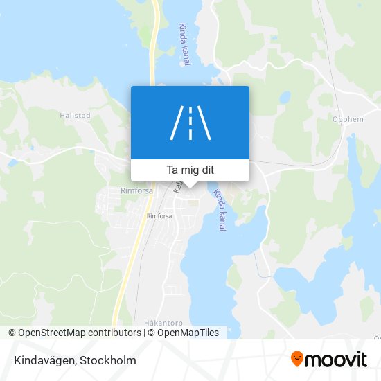 Kindavägen karta