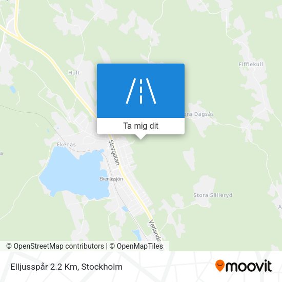 Elljusspår 2.2 Km karta