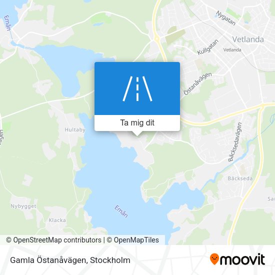 Gamla Östanåvägen karta