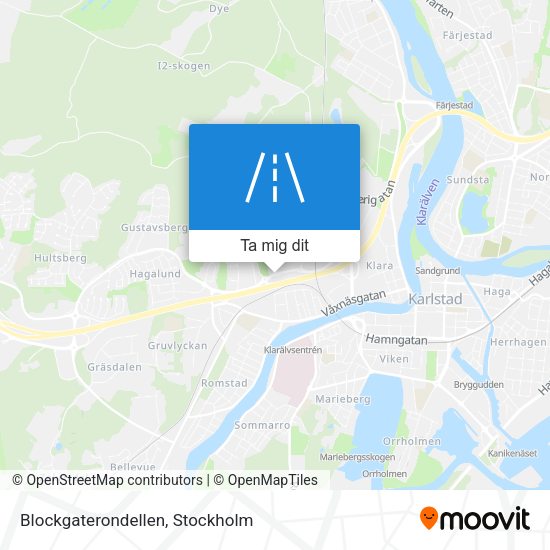 Blockgaterondellen karta