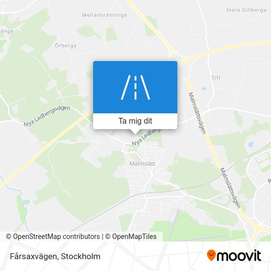 Fårsaxvägen karta