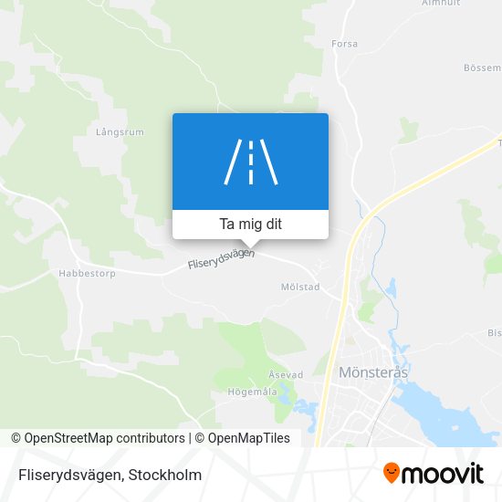 Fliserydsvägen karta
