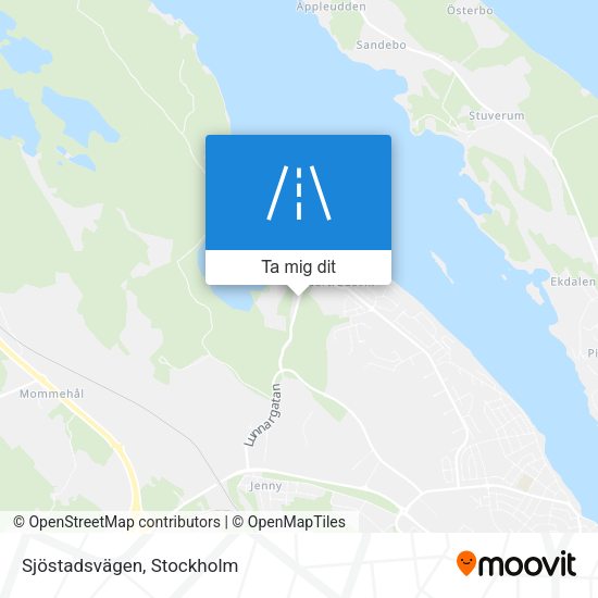 Sjöstadsvägen karta