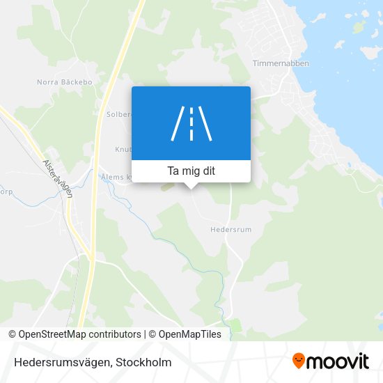 Hedersrumsvägen karta
