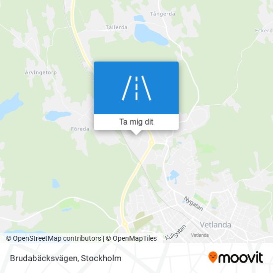 Brudabäcksvägen karta