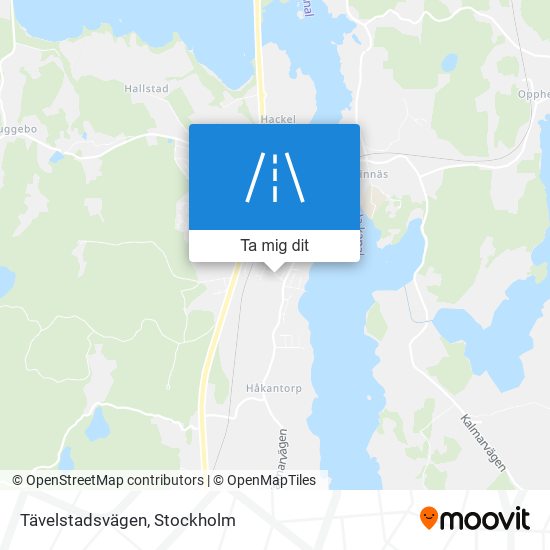 Tävelstadsvägen karta