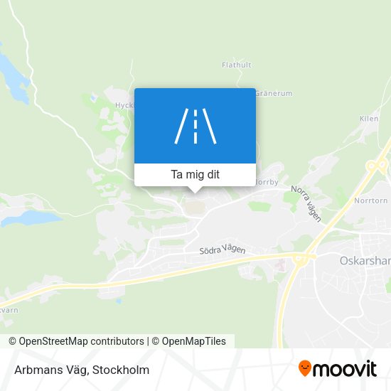 Arbmans Väg karta