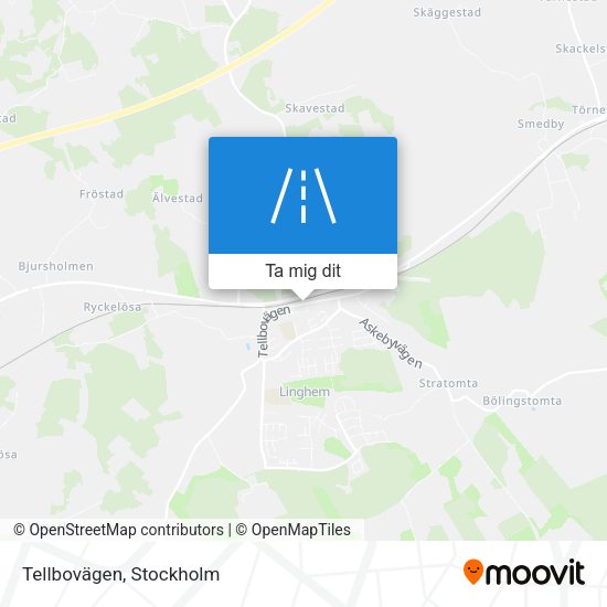 Tellbovägen karta