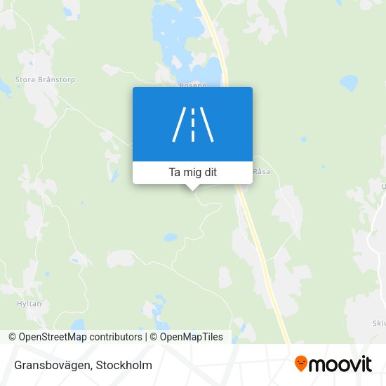 Gransbovägen karta