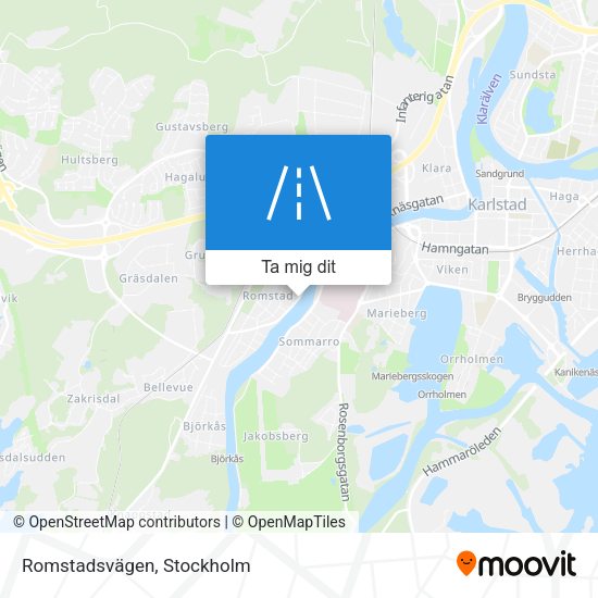 Romstadsvägen karta