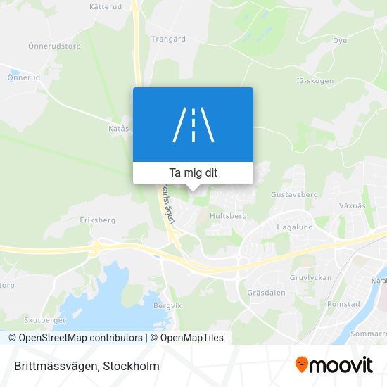 Brittmässvägen karta