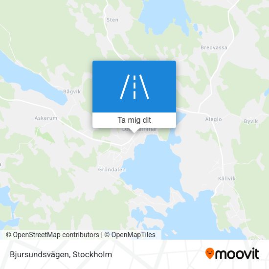 Bjursundsvägen karta