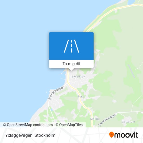 Yxläggevägen karta