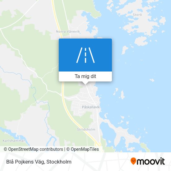 Blå Pojkens Väg karta