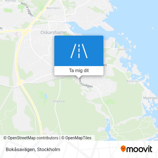 Bokåsavägen karta