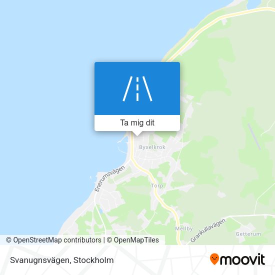 Svanugnsvägen karta