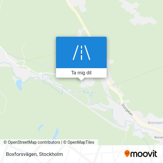 Boxforsvägen karta