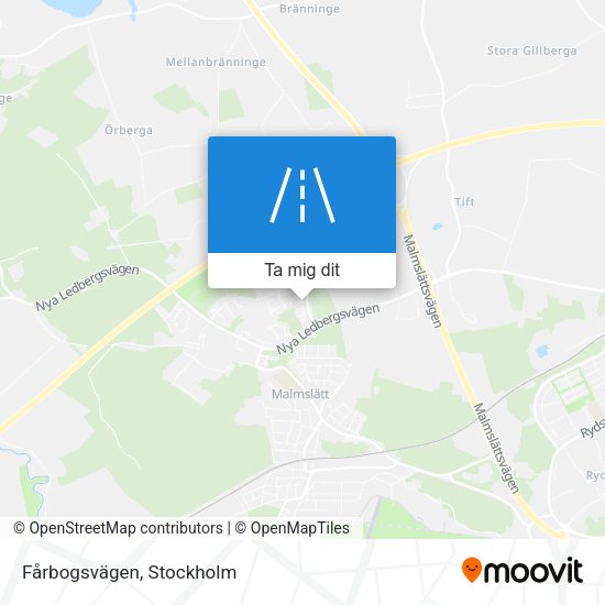 Fårbogsvägen karta