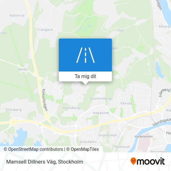 Mamsell Dillners Väg karta