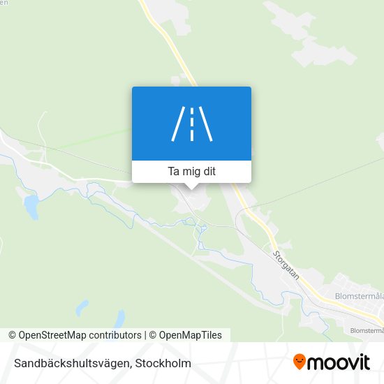 Sandbäckshultsvägen karta