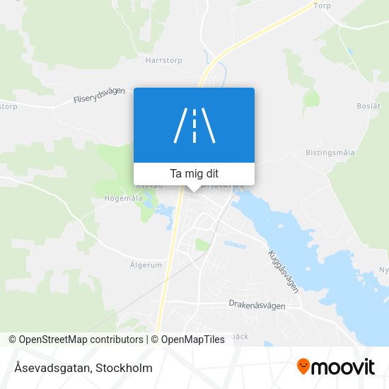 Åsevadsgatan karta