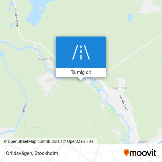 Örlidsvägen karta