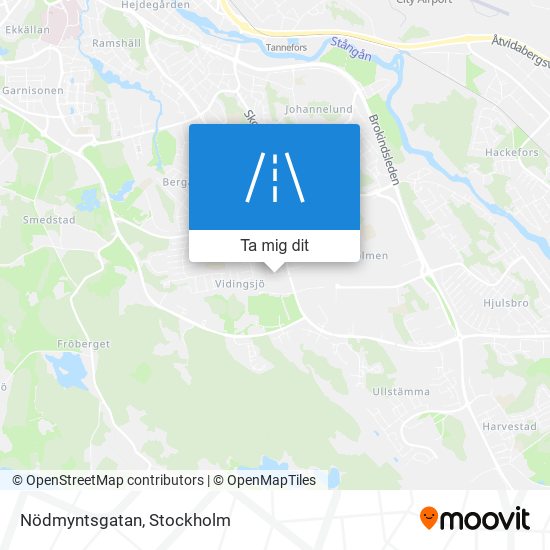 Nödmyntsgatan karta