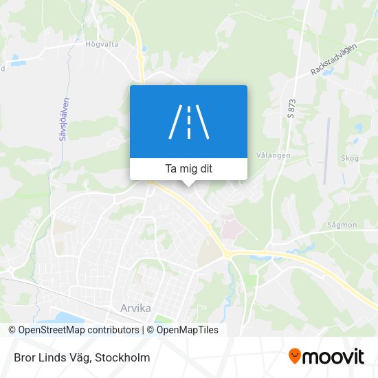 Bror Linds Väg karta