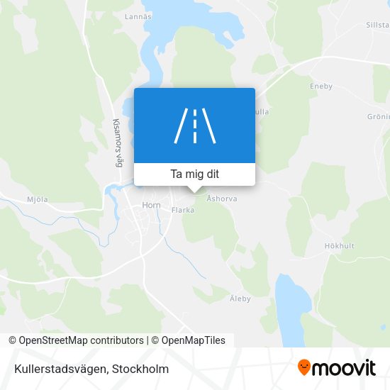 Kullerstadsvägen karta
