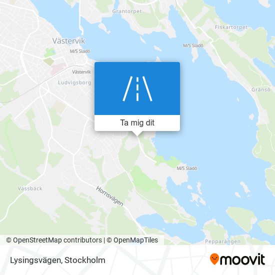 Lysingsvägen karta