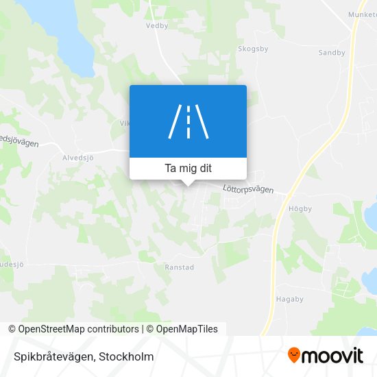 Spikbråtevägen karta