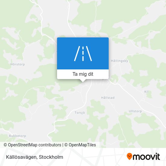Källösavägen karta
