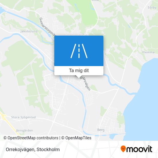Orrekojvägen karta