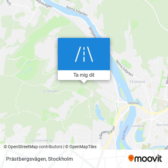 Prästbergsvägen karta