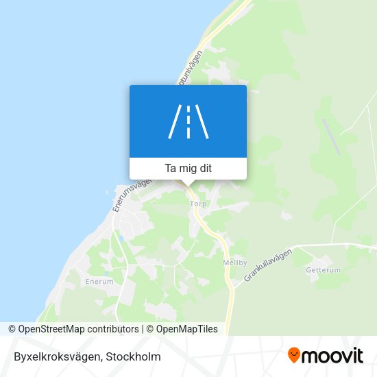 Byxelkroksvägen karta