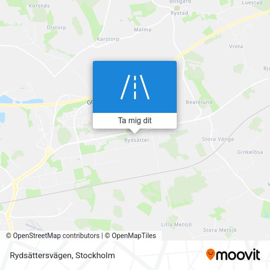 Rydsättersvägen karta