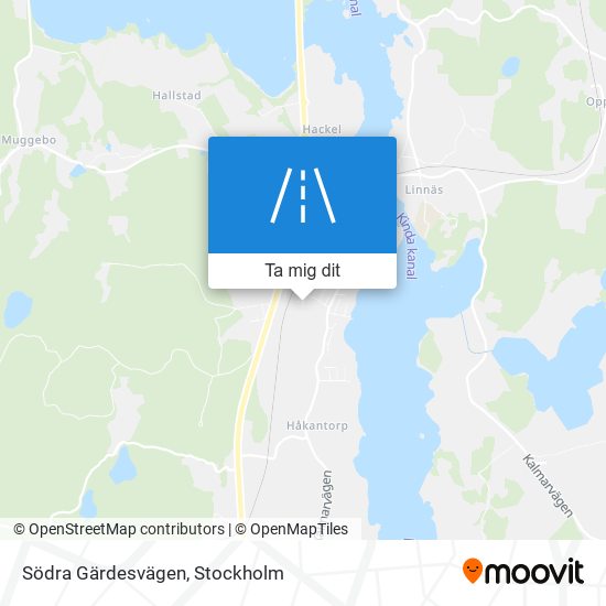 Södra Gärdesvägen karta