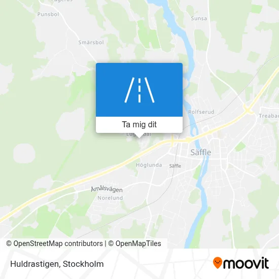 Huldrastigen karta